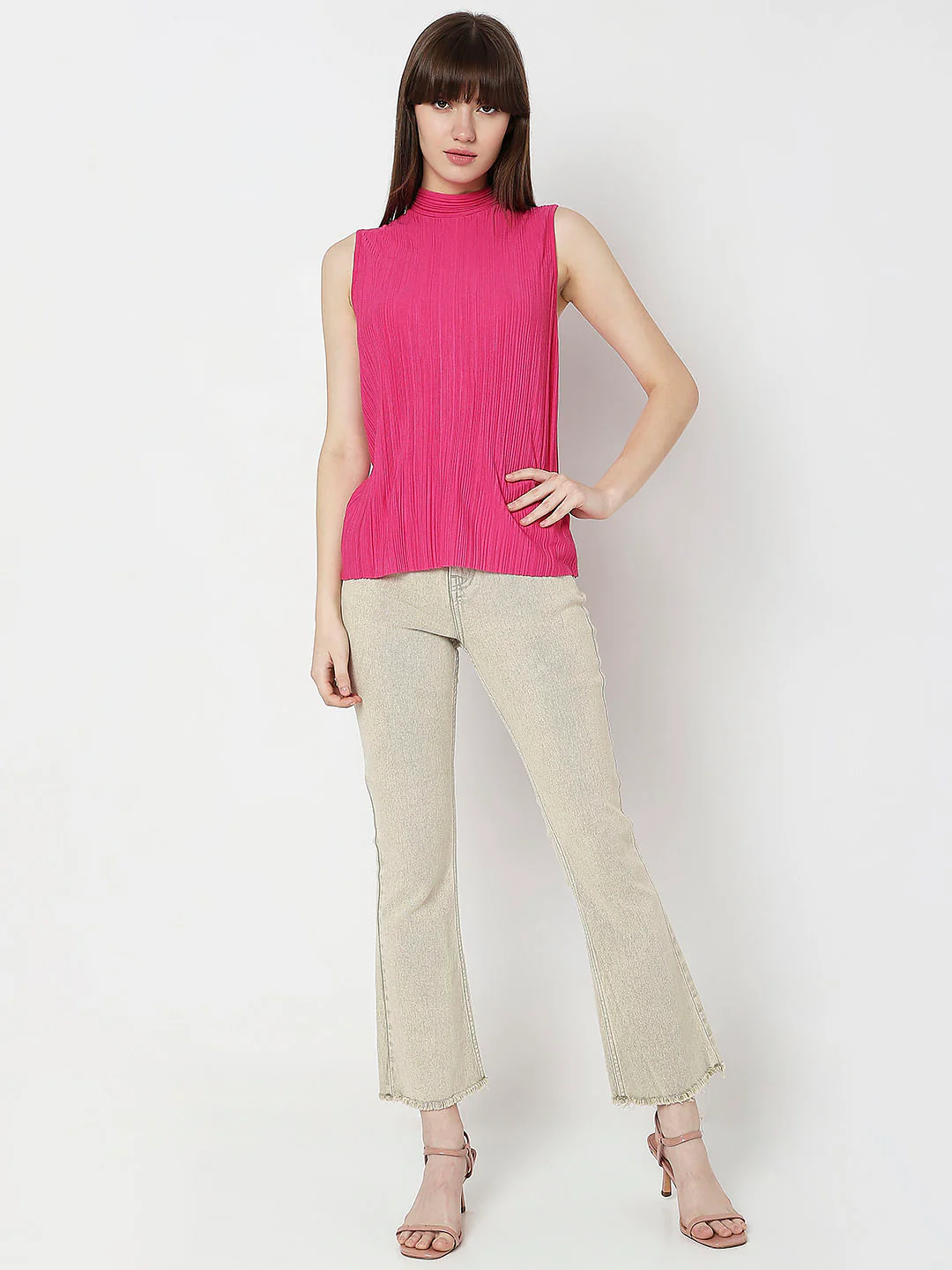 Fuchsia Plisse Top - Image 5