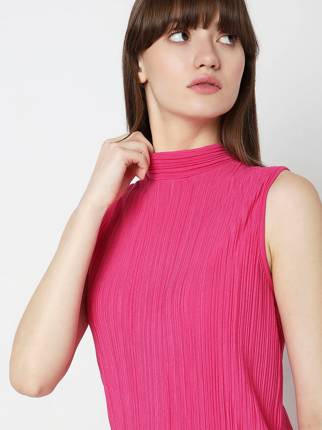 Fuchsia Plisse Top - Image 6