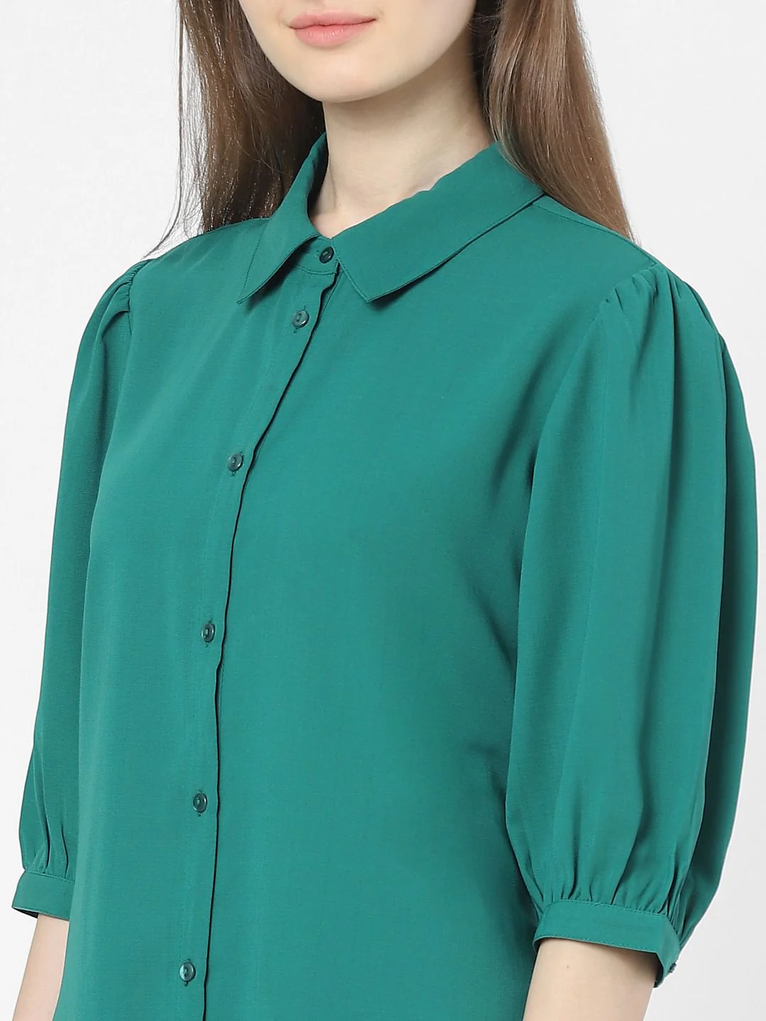 Green Shirt Dress - Image 4