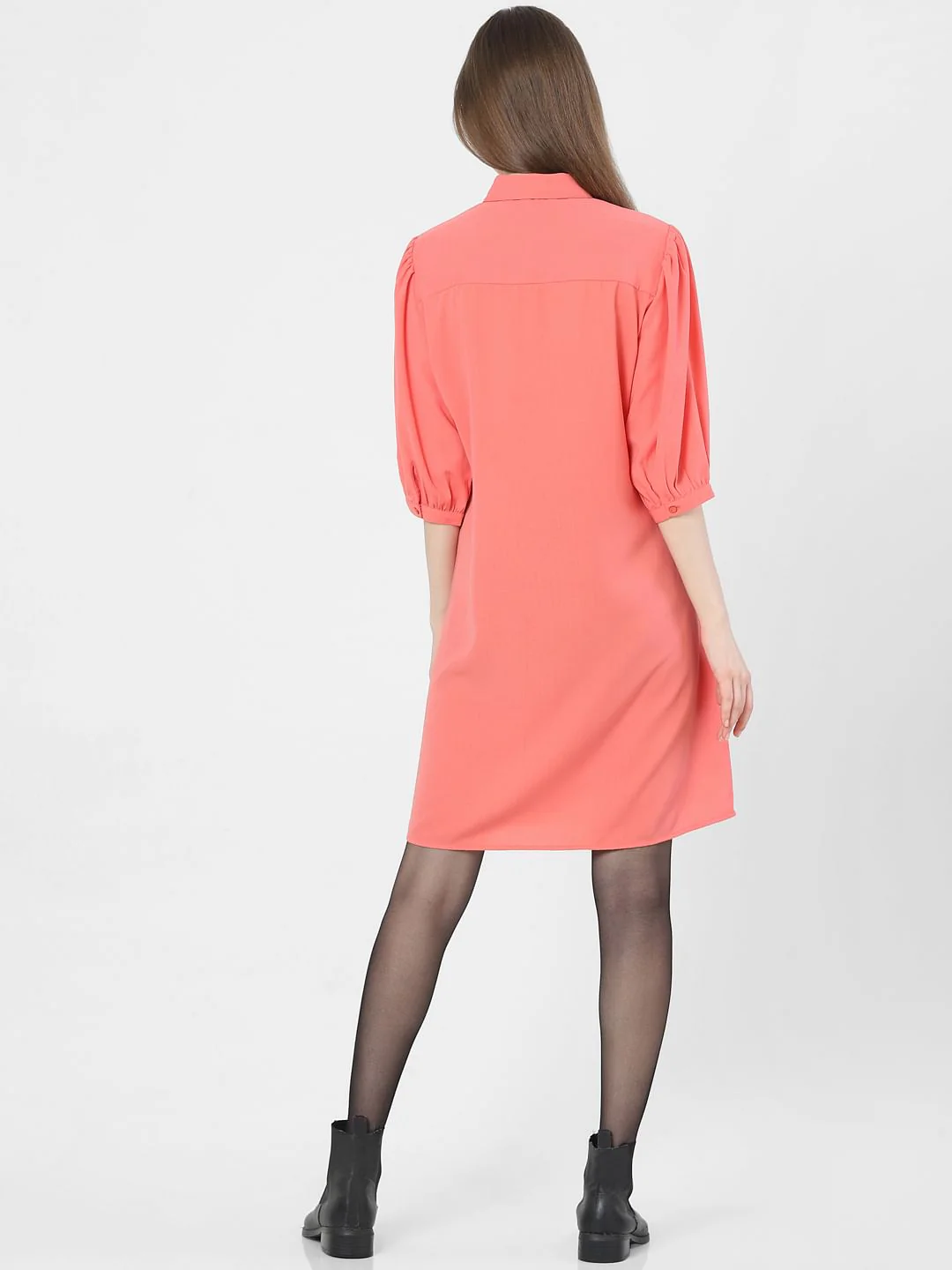 Peach Shirt Dress - Image 3