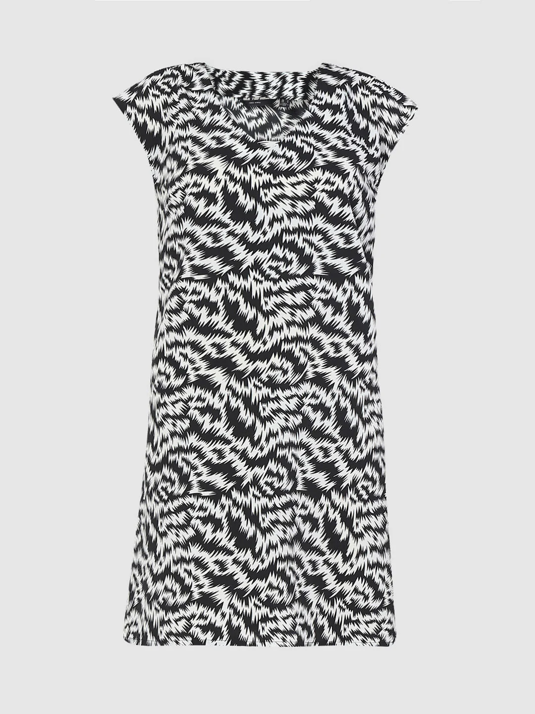 Black Abstract Print Shift Dress - Image 5