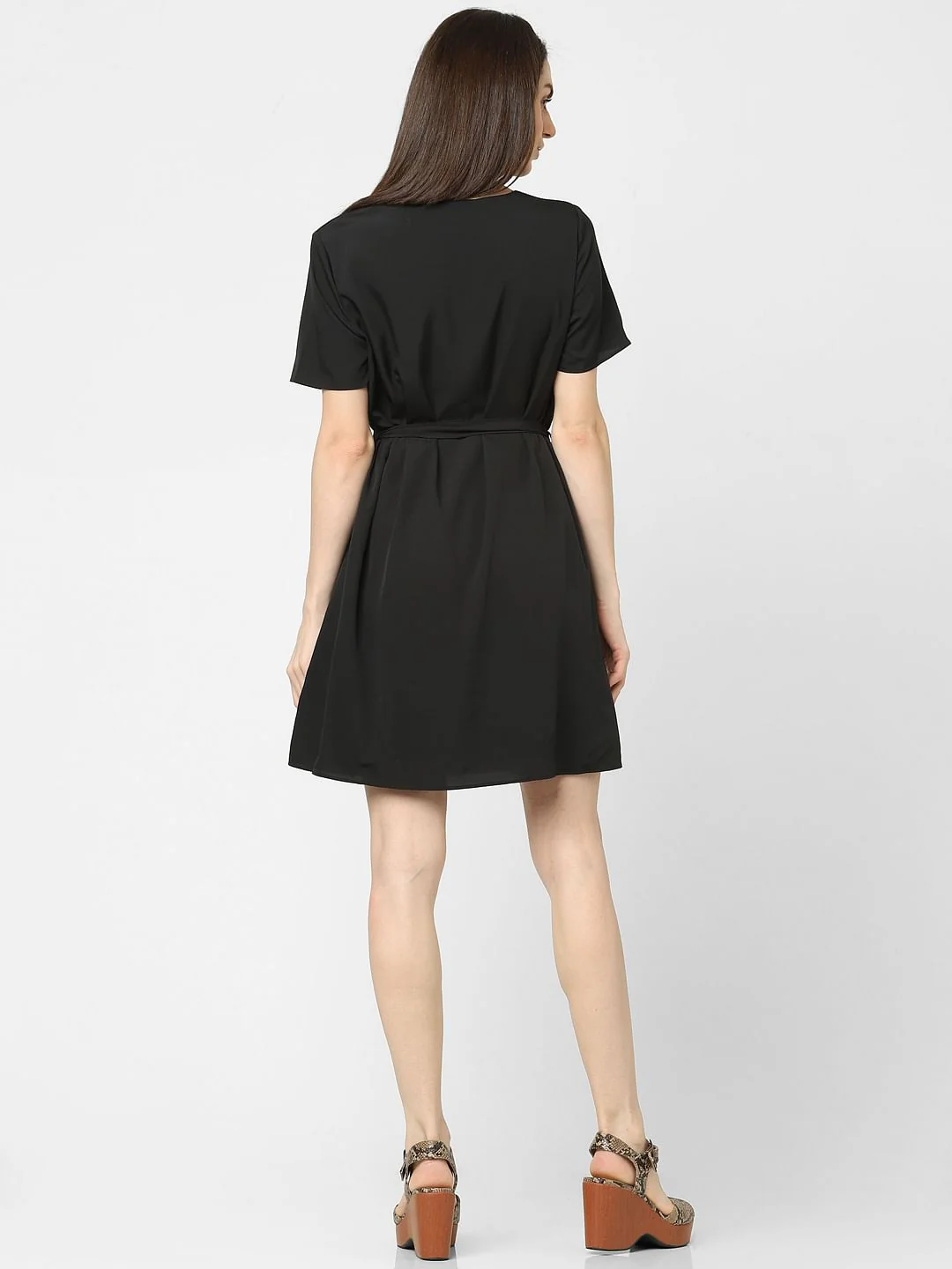 Black Buttoned Shift Dress - Image 3