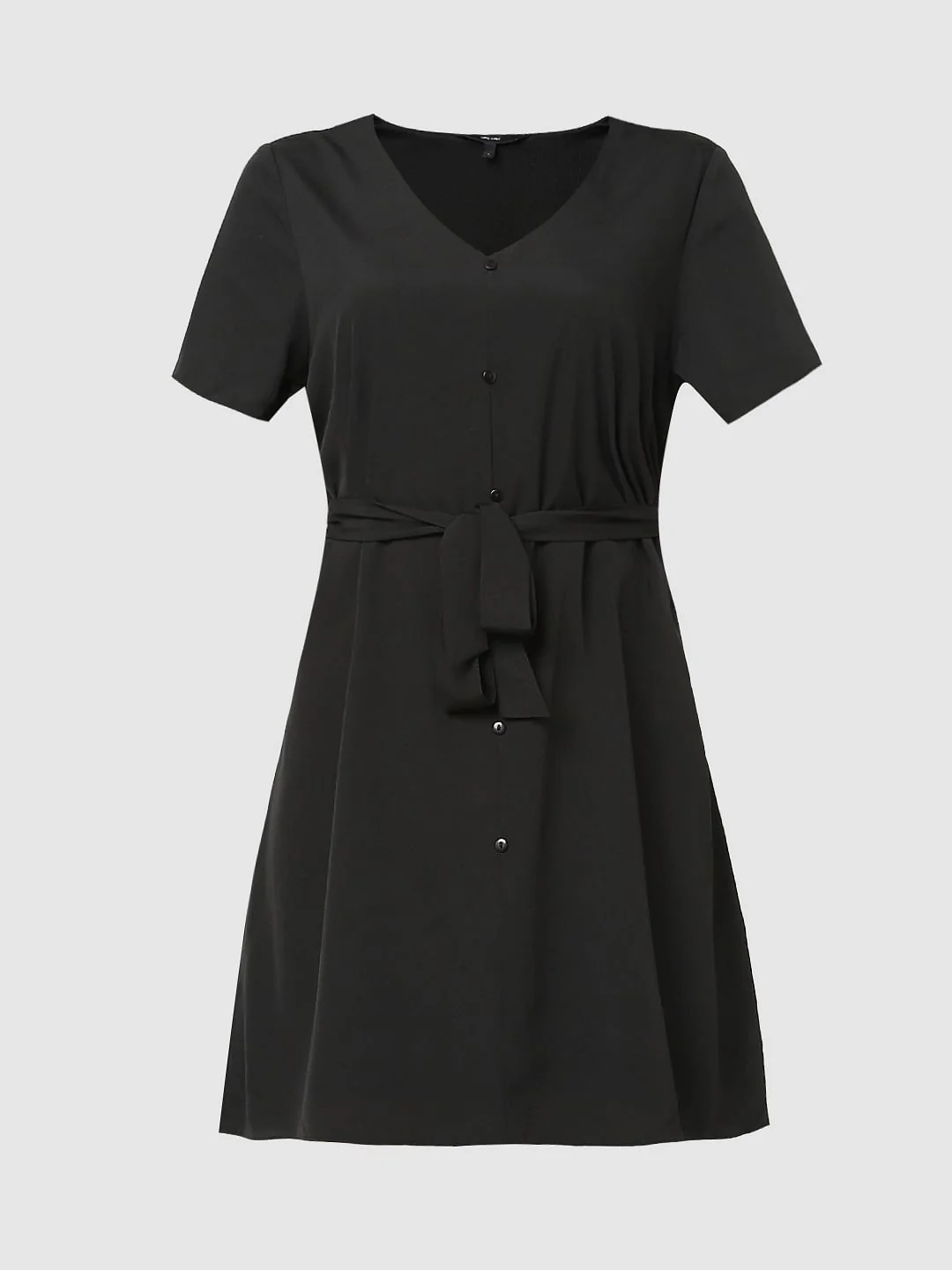Black Buttoned Shift Dress - Image 5