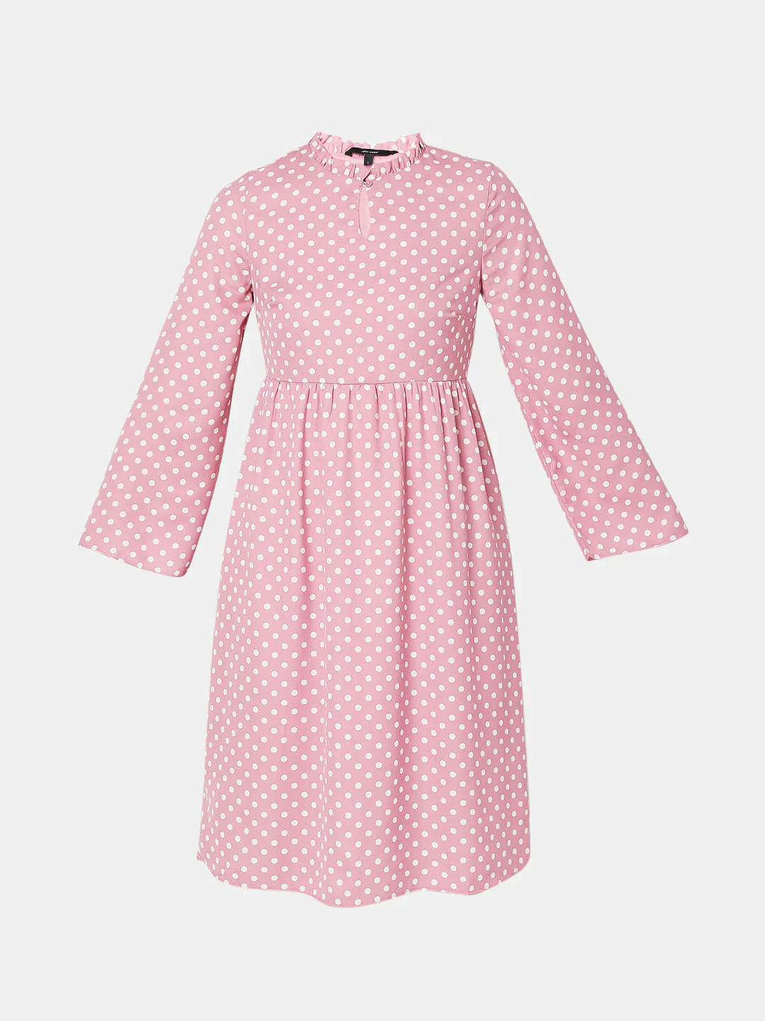 Pink Polka Dot Midi Dress - Image 6