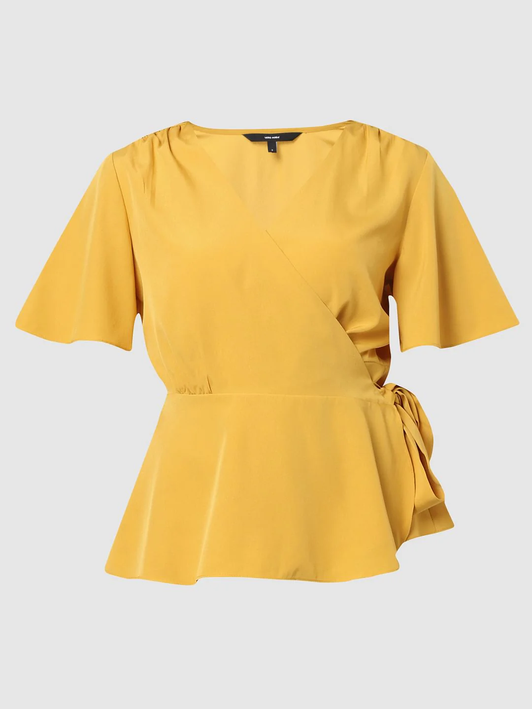 Mustard Mock Wrap Top - Image 6