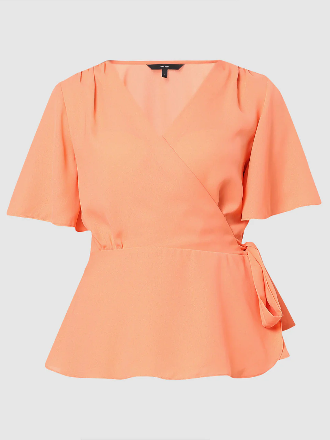 Orange Mock Wrap Top - Image 6