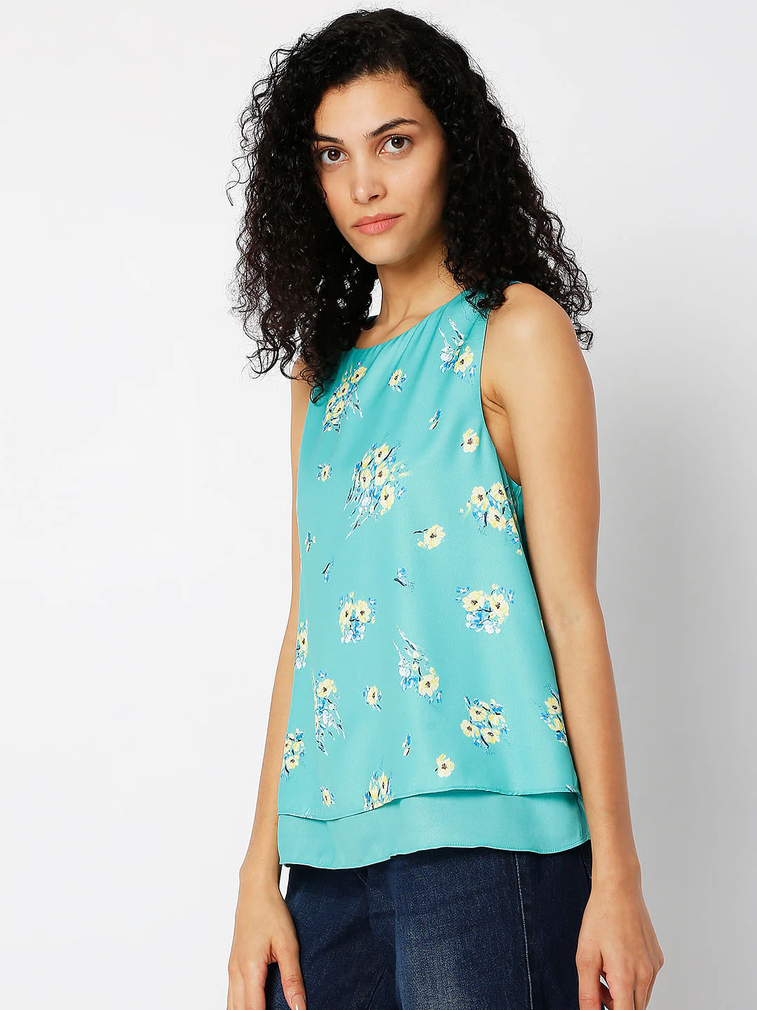 Green Floral Top - Image 2