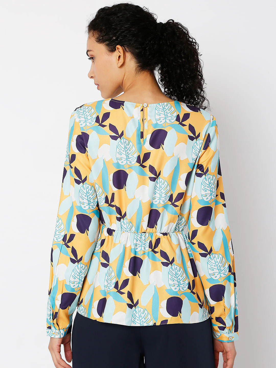 Green Floral Print Top - Image 3