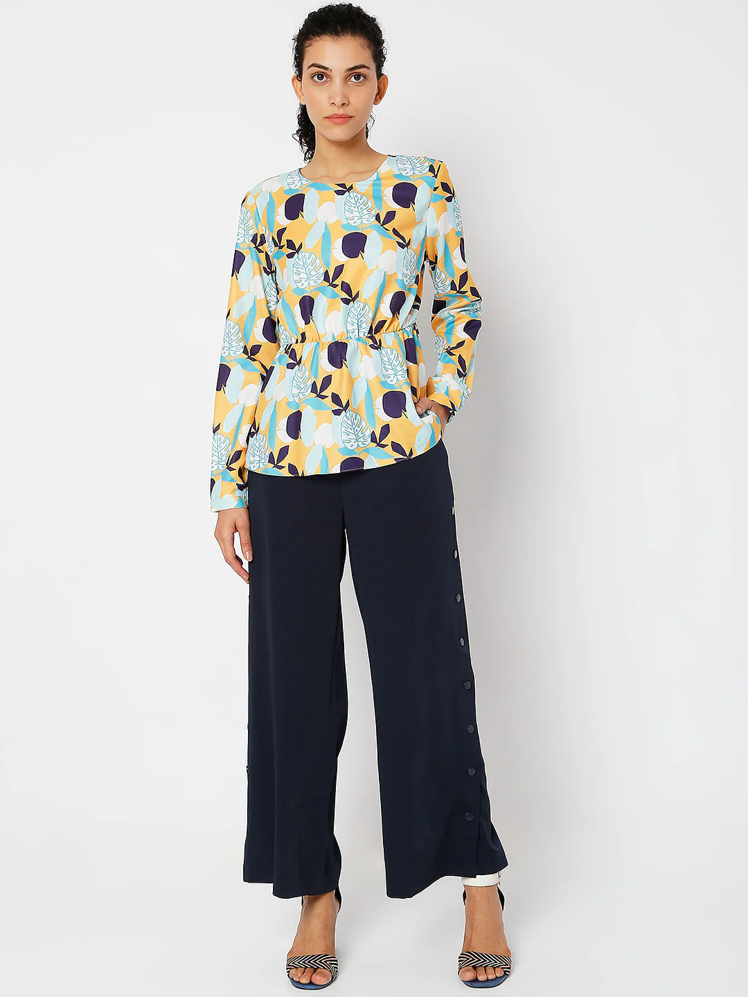 Green Floral Print Top - Image 4