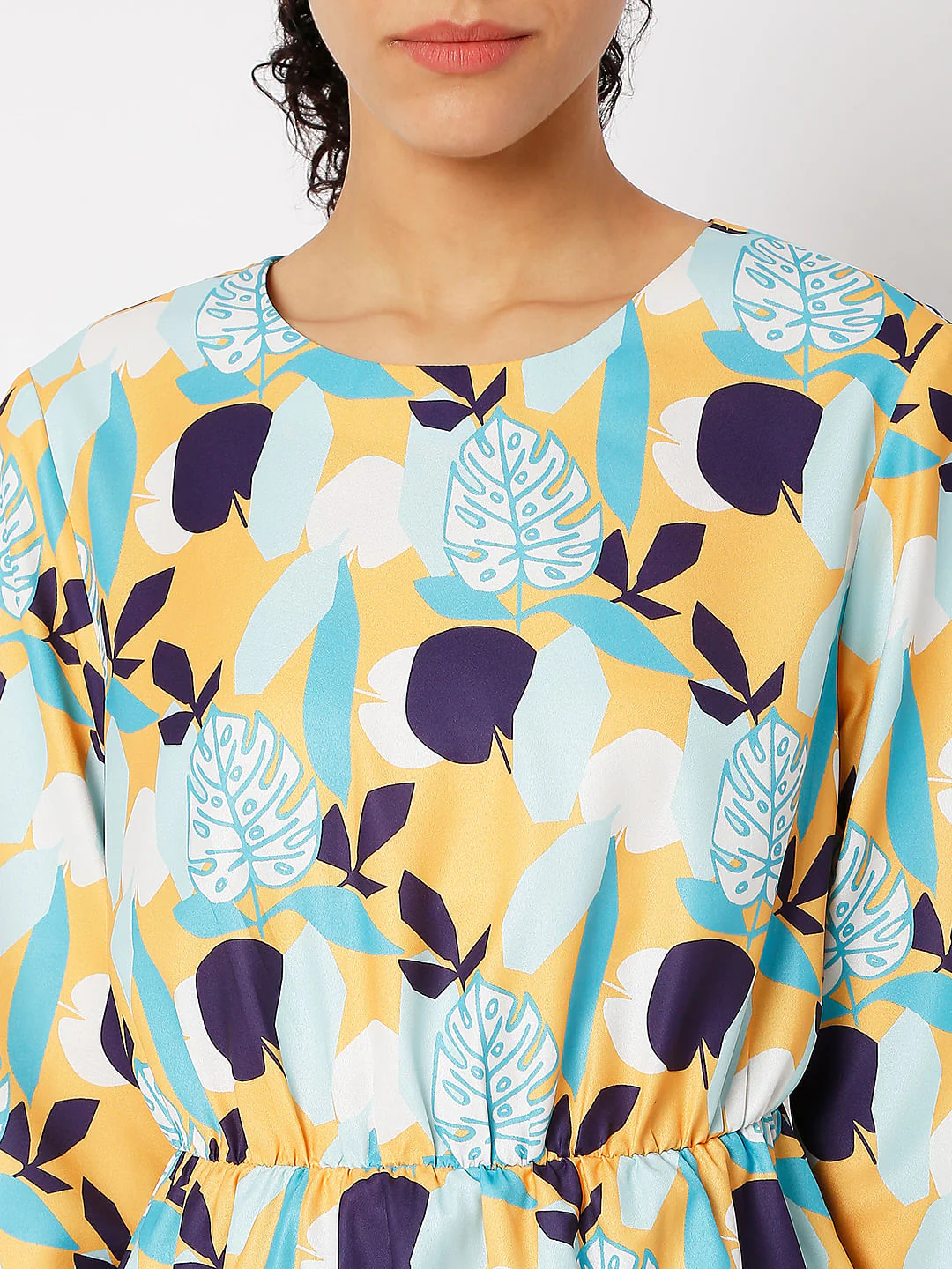 Green Floral Print Top - Image 5