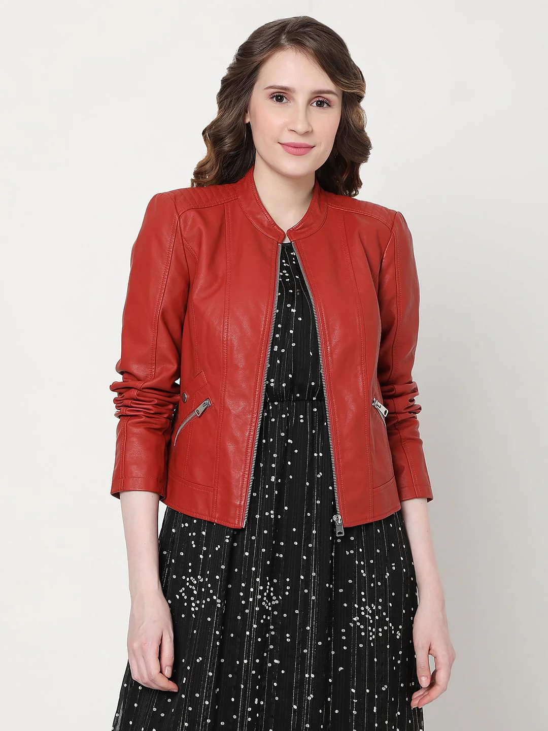 Red Biker Jacket - Image 2