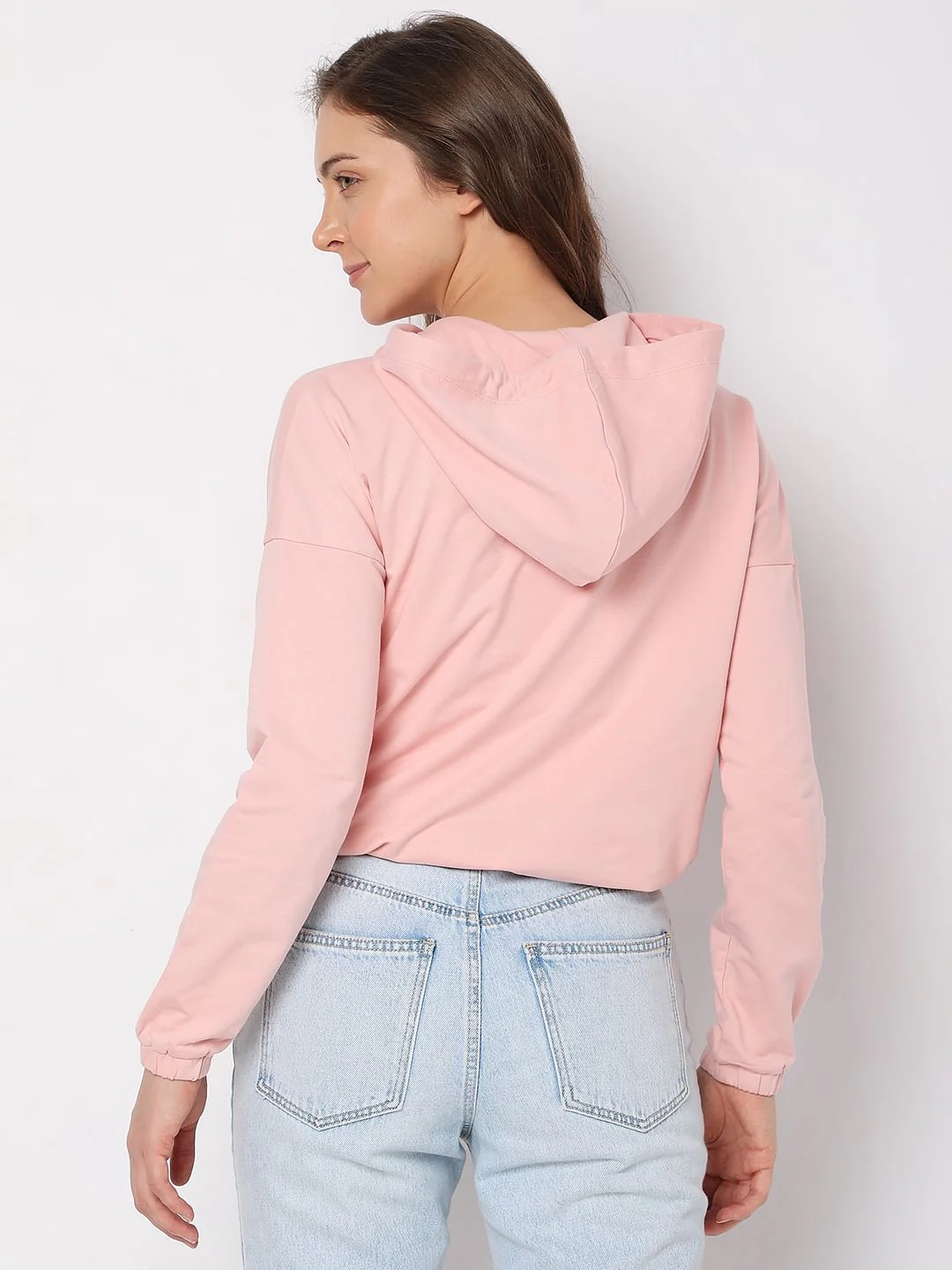 Pink Zip-Up Hooded Sweatshirt - Image 4