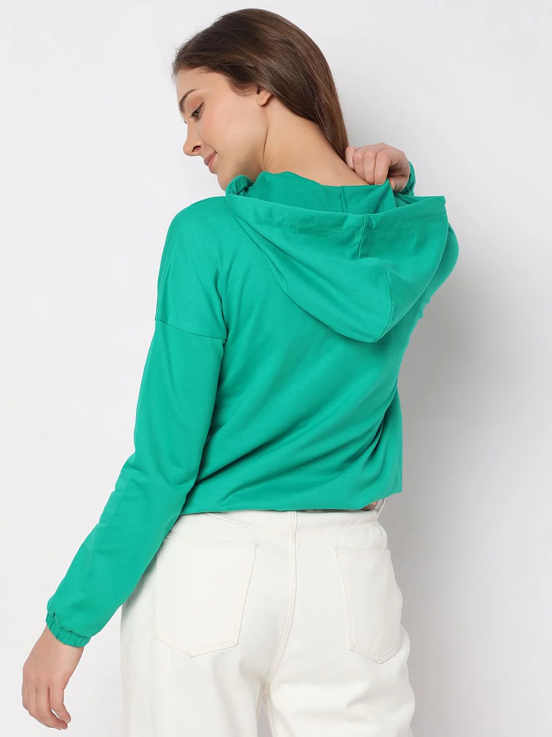 Green Zip-Up Hooded Sweatshirt - Image 4