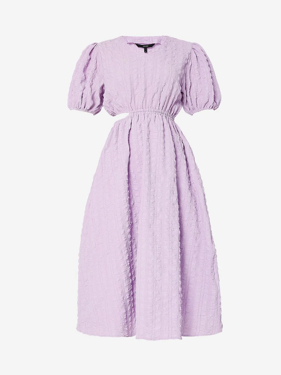 Lilac Textured Midi Dress - Image 6