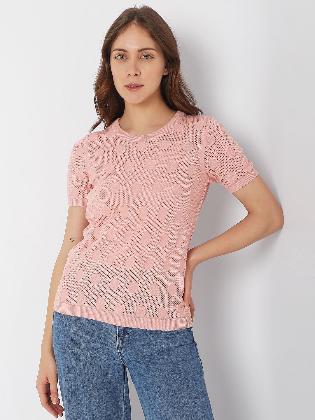 Coral Polka Dot T-Shirt - Image 2