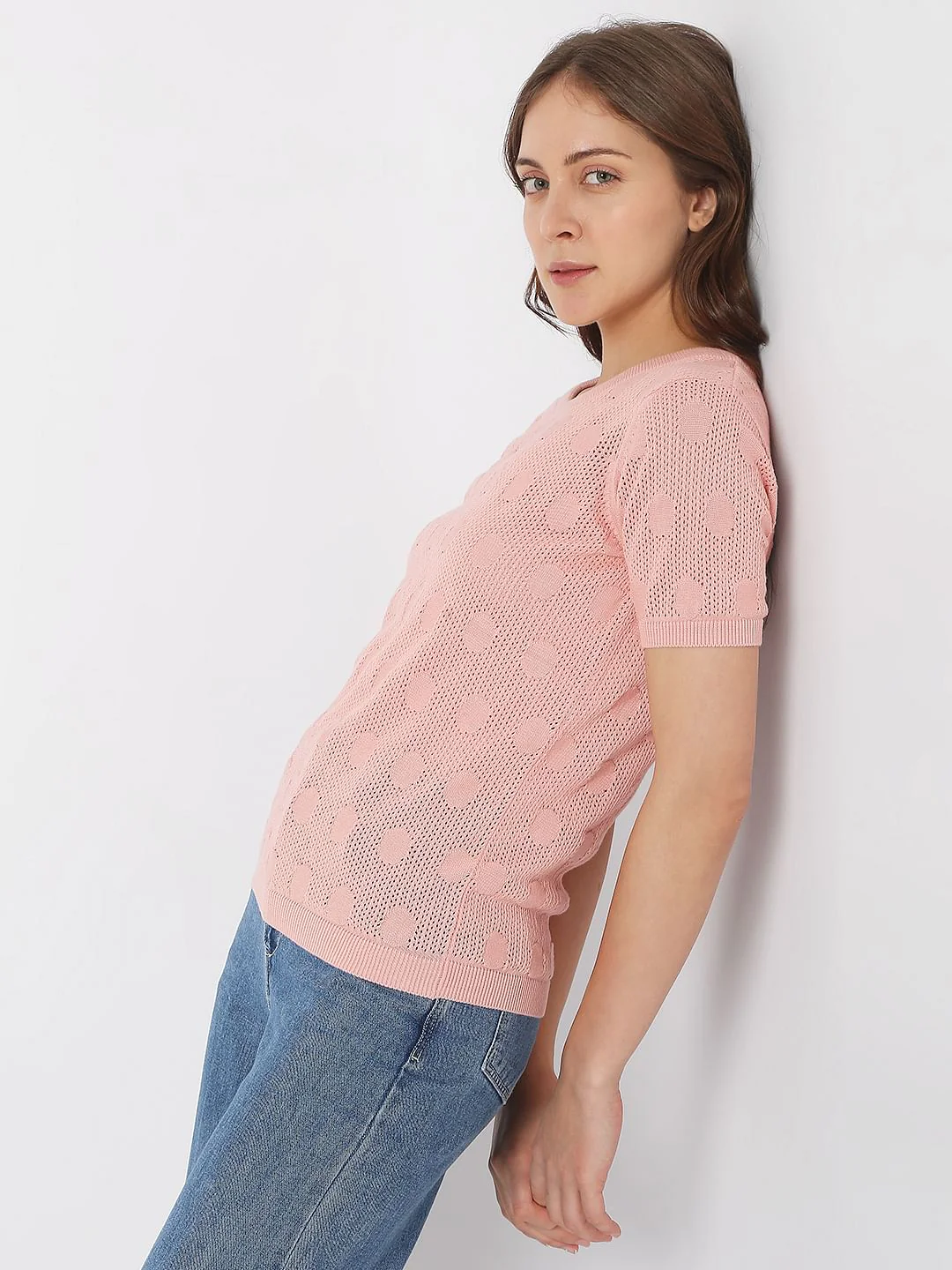 Coral Polka Dot T-Shirt - Image 3