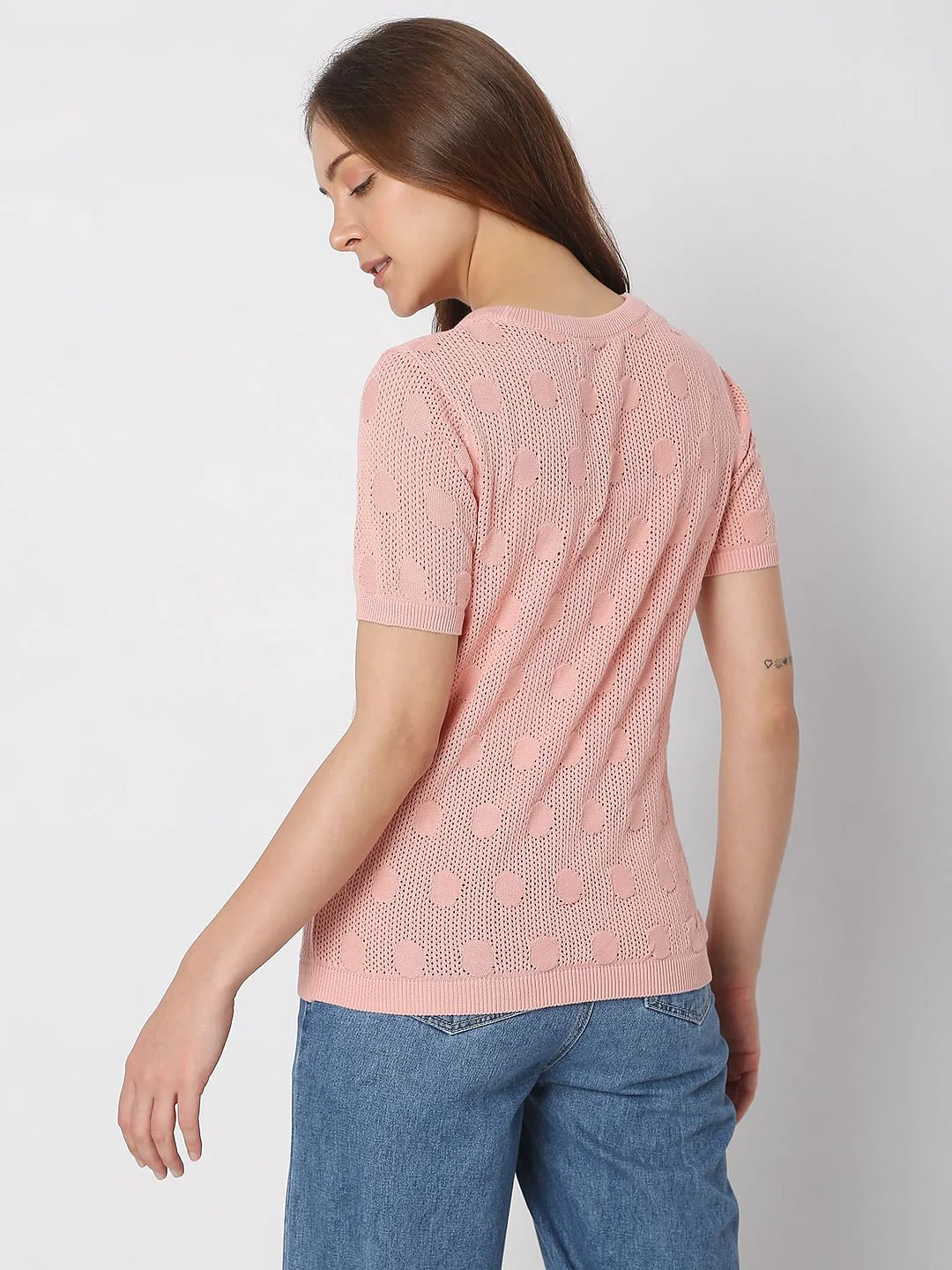 Coral Polka Dot T-Shirt - Image 4