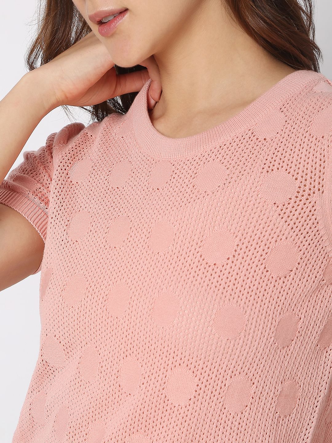 Coral Polka Dot T-Shirt - Image 6