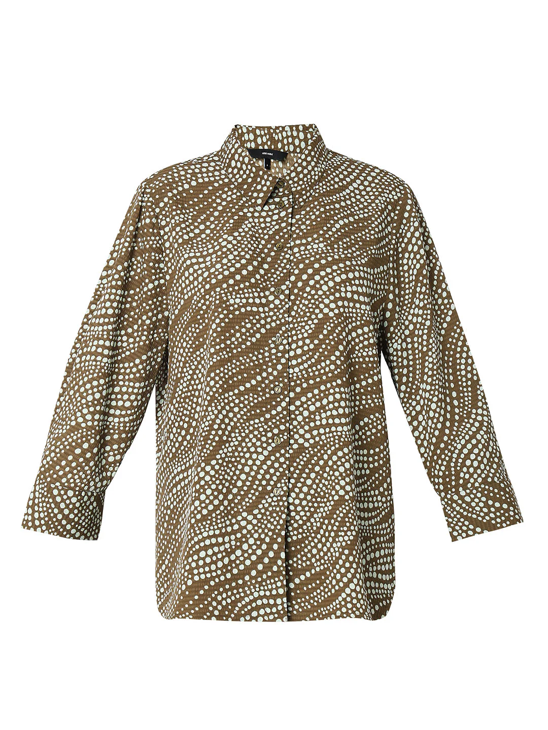 Dark Brown Printed Co-Ord Set Shirt - Image 7