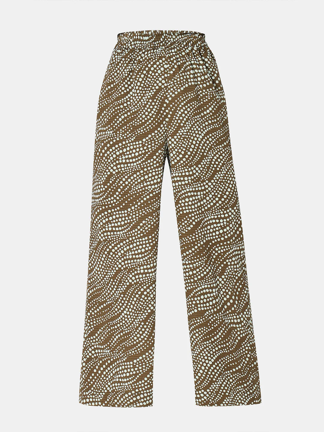 Dark Brown Printed Co-Ord Set Pants - Image 7