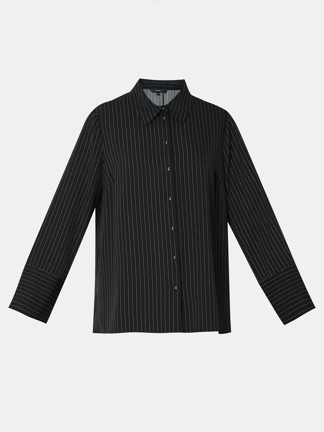 Black Pinstripe Co-Ord Set Shirt - Image 7