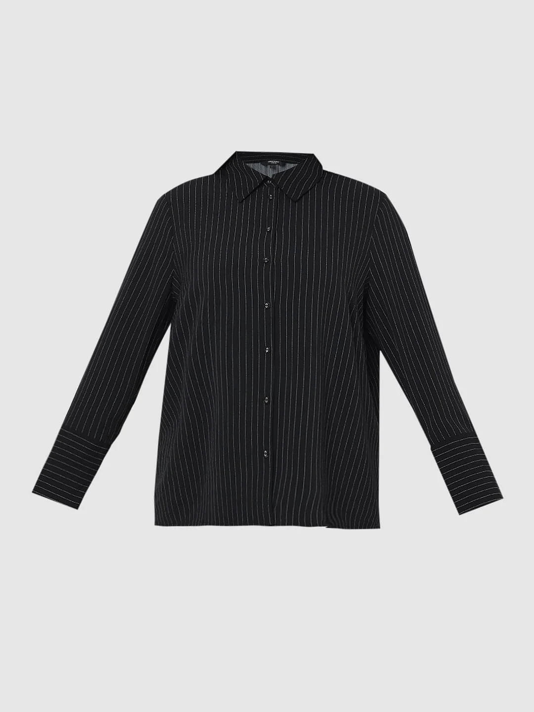 Curve Black Pinstripe Co-Ord Set Shirt - Image 7