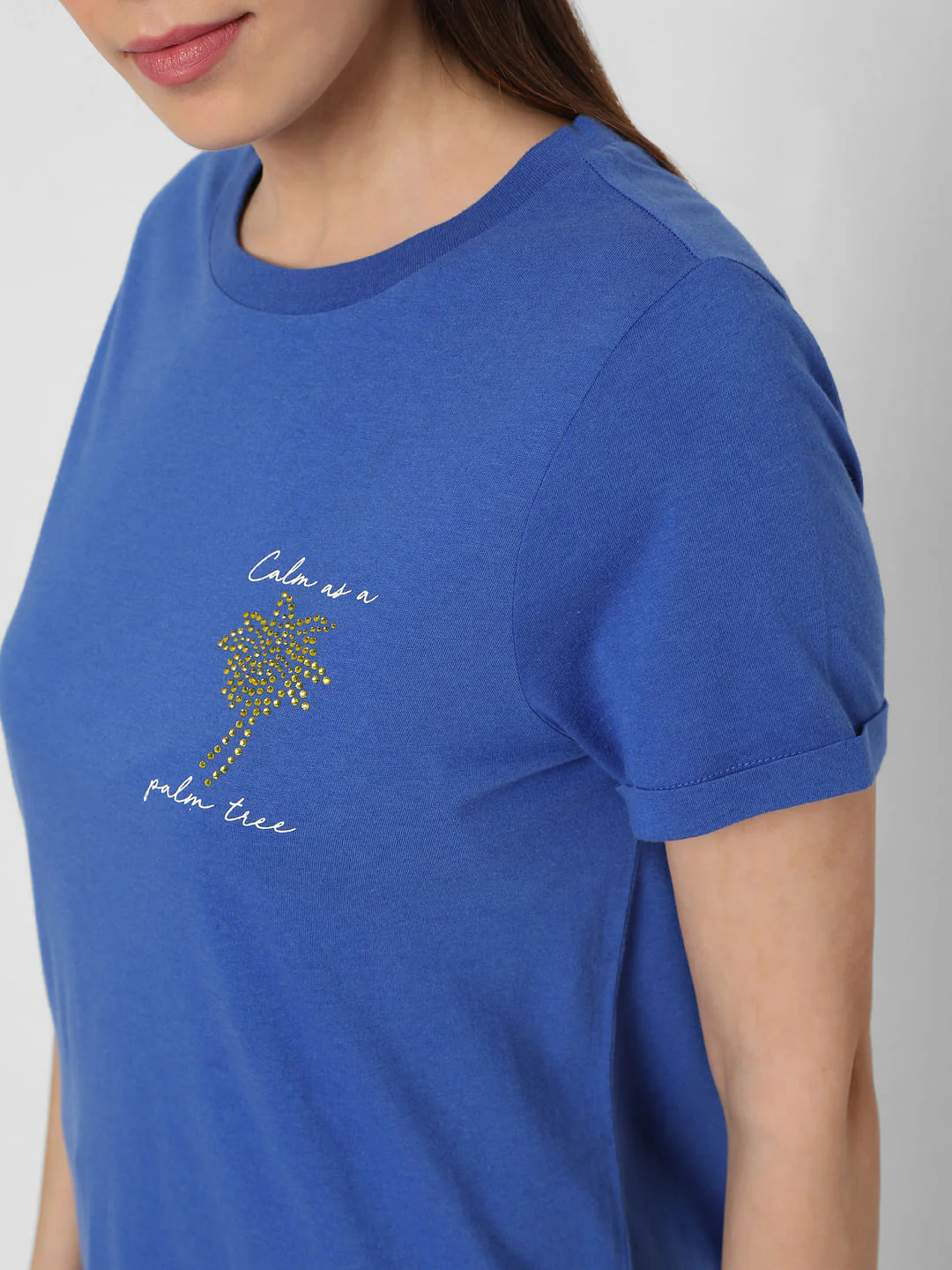 Blue Rhinestone Graphic T-Shirt - Image 5
