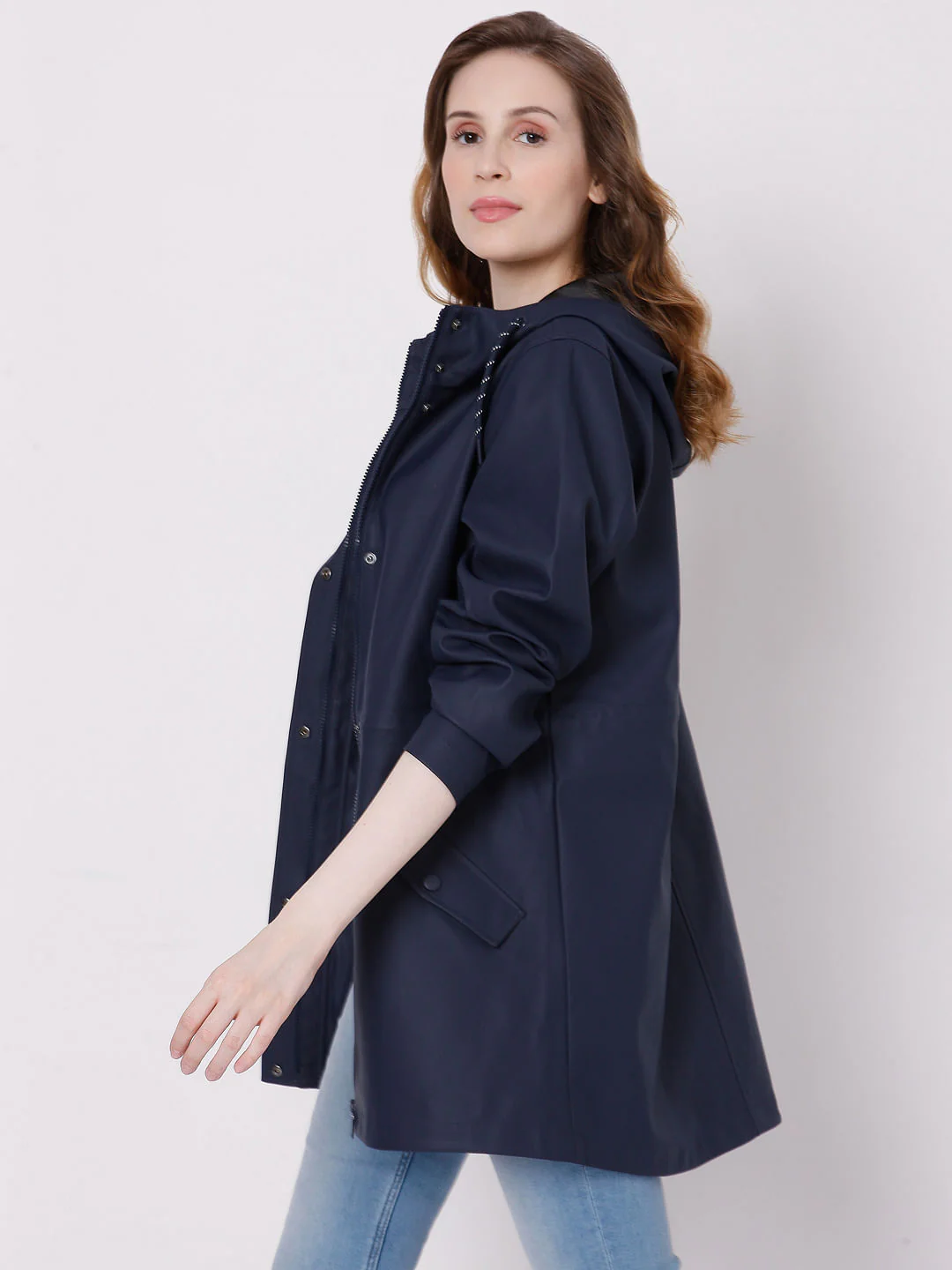 Blue Hooded Winter Jacket - Image 3