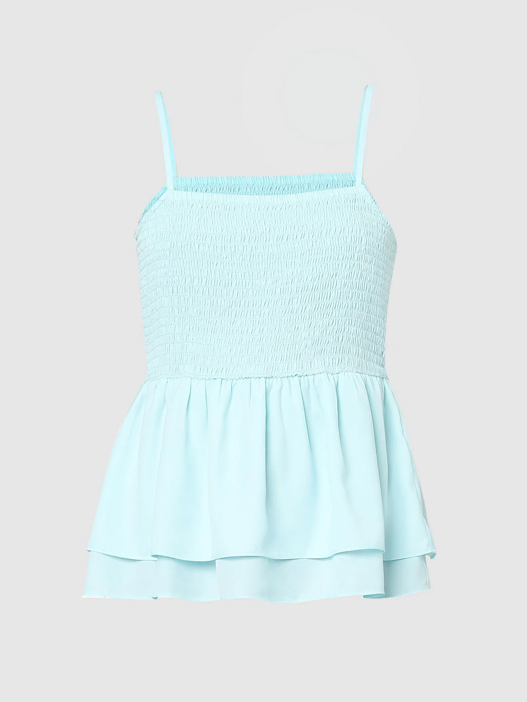 Light Blue Smocked Layered Top - Image 6