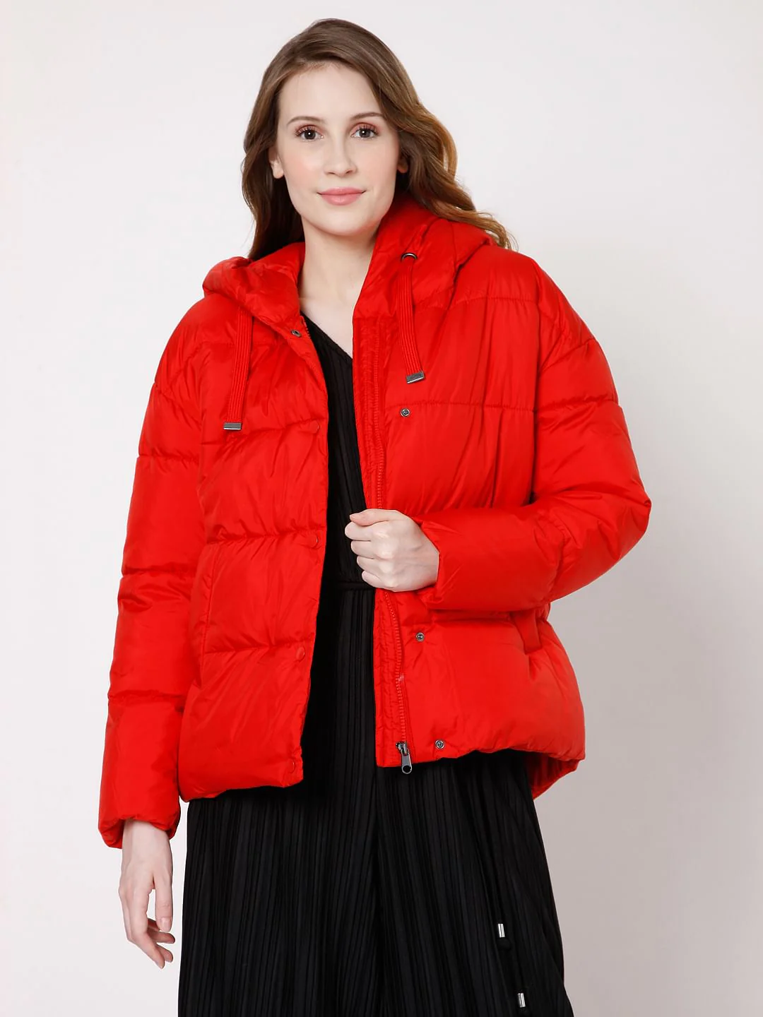 Red Padded Puffer Jacket - Image 2
