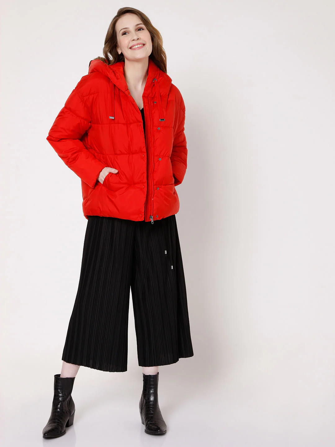 Red Padded Puffer Jacket - Image 5