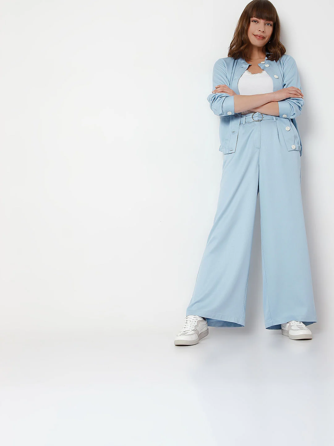 Blue High Waist Pants