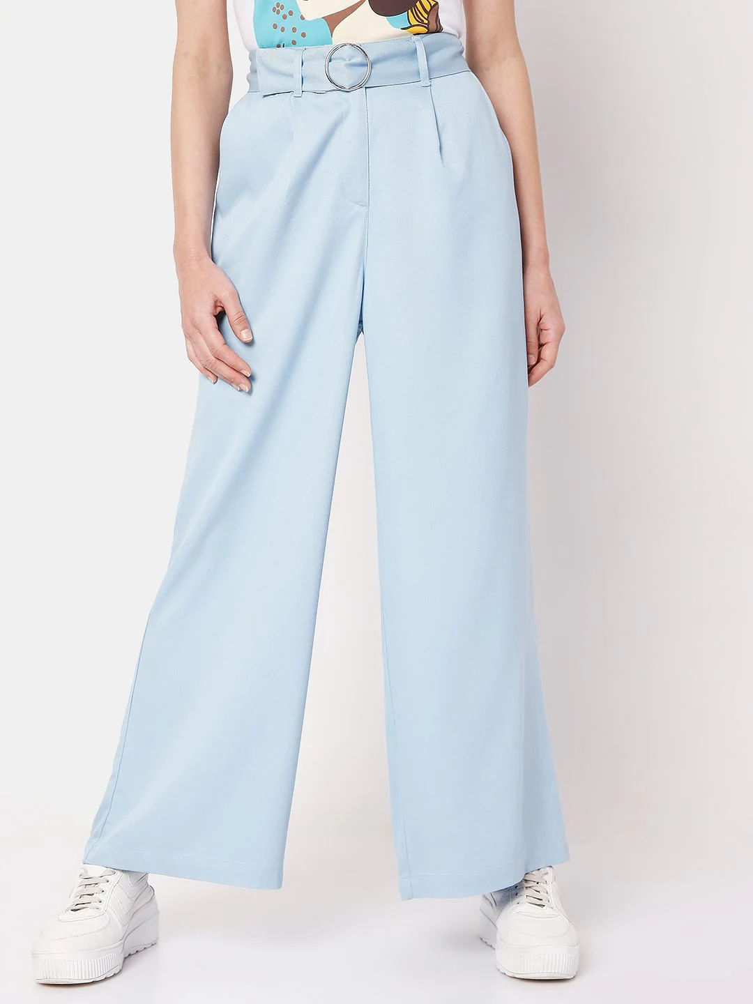 Blue High Waist Pants - Image 2