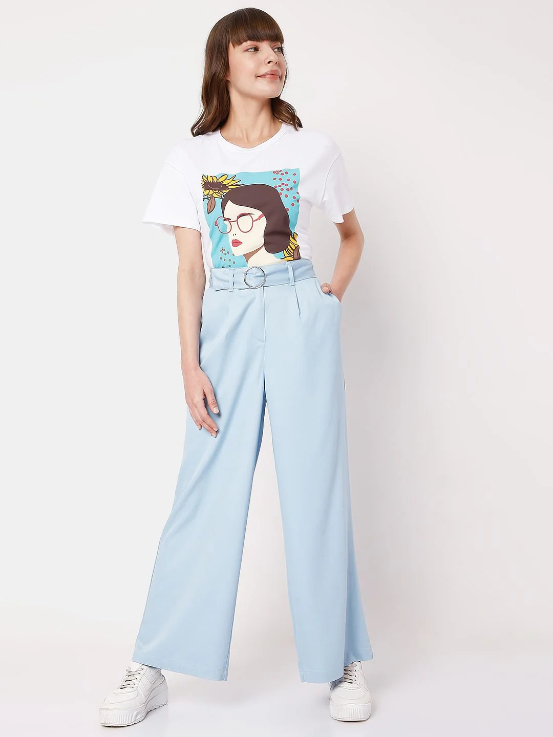 Blue High Waist Pants - Image 6