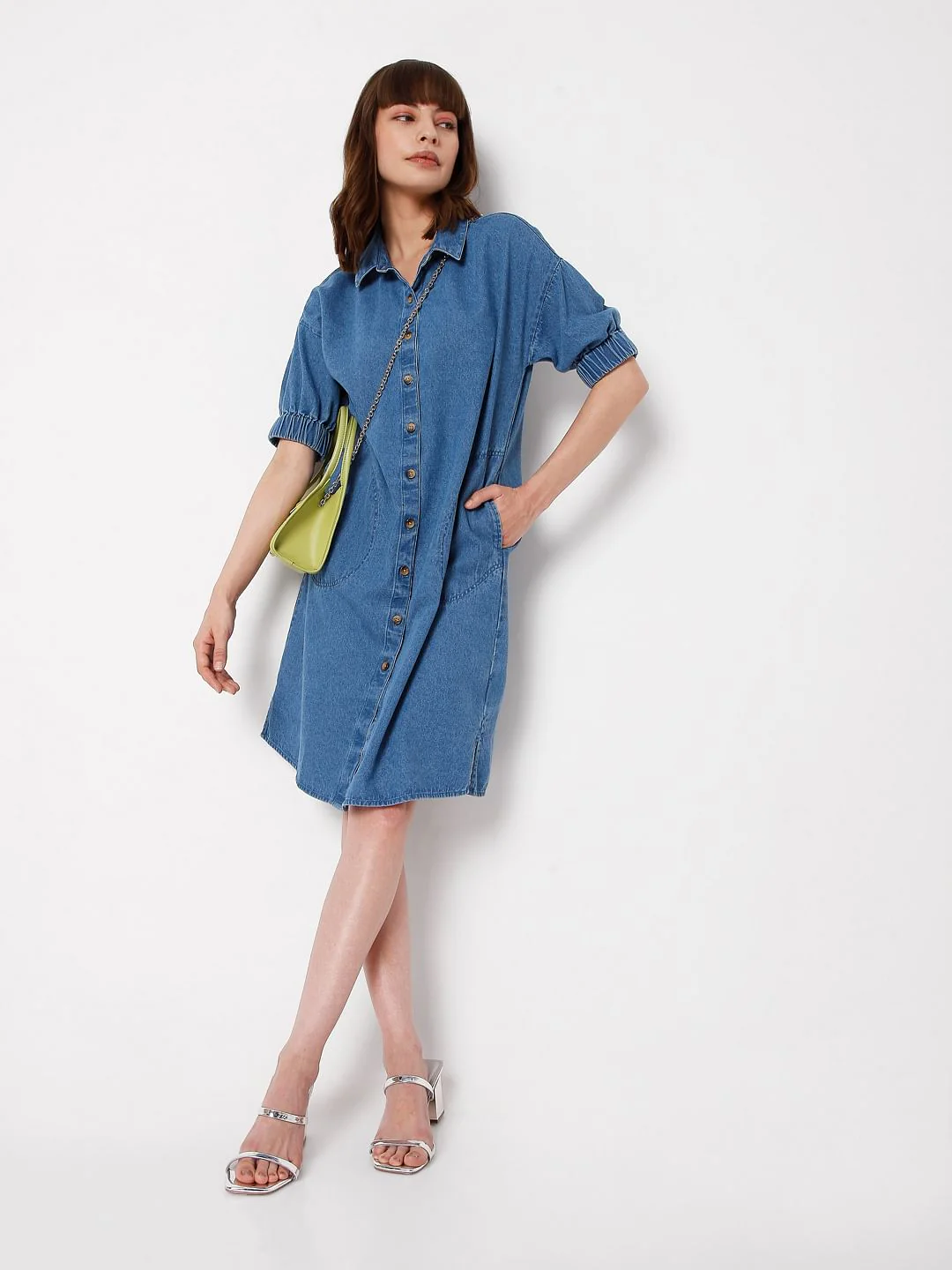 Blue Denim Shift Dress