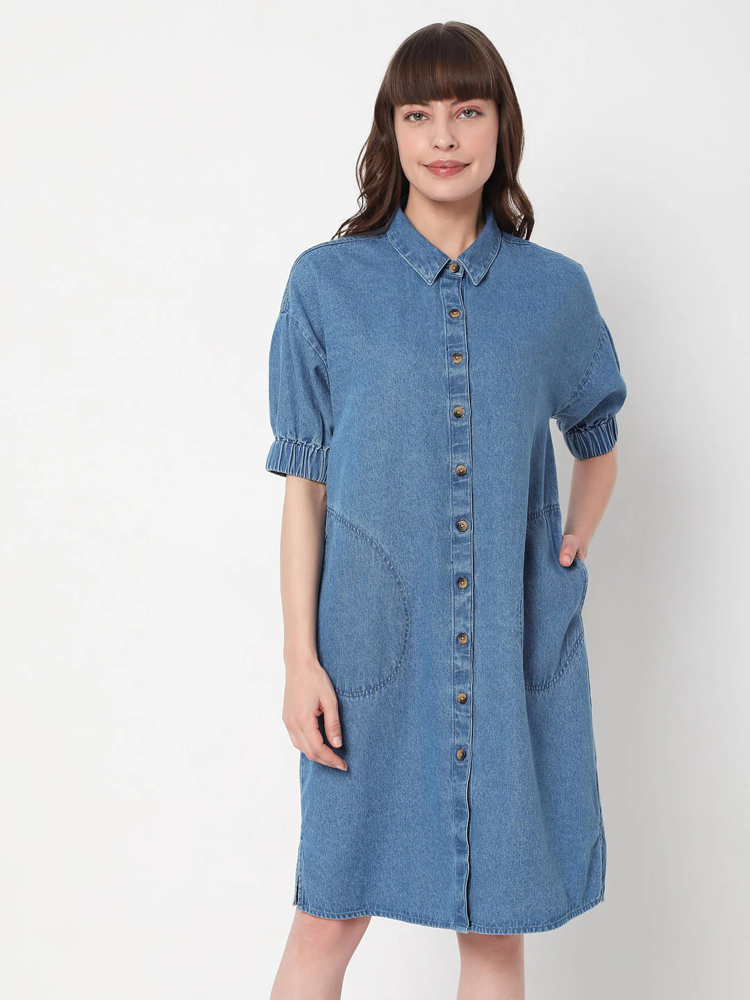 Blue Denim Shift Dress - Image 8