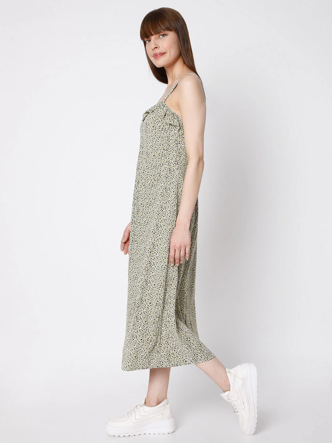Green Animal Print Midi Dress - Image 3