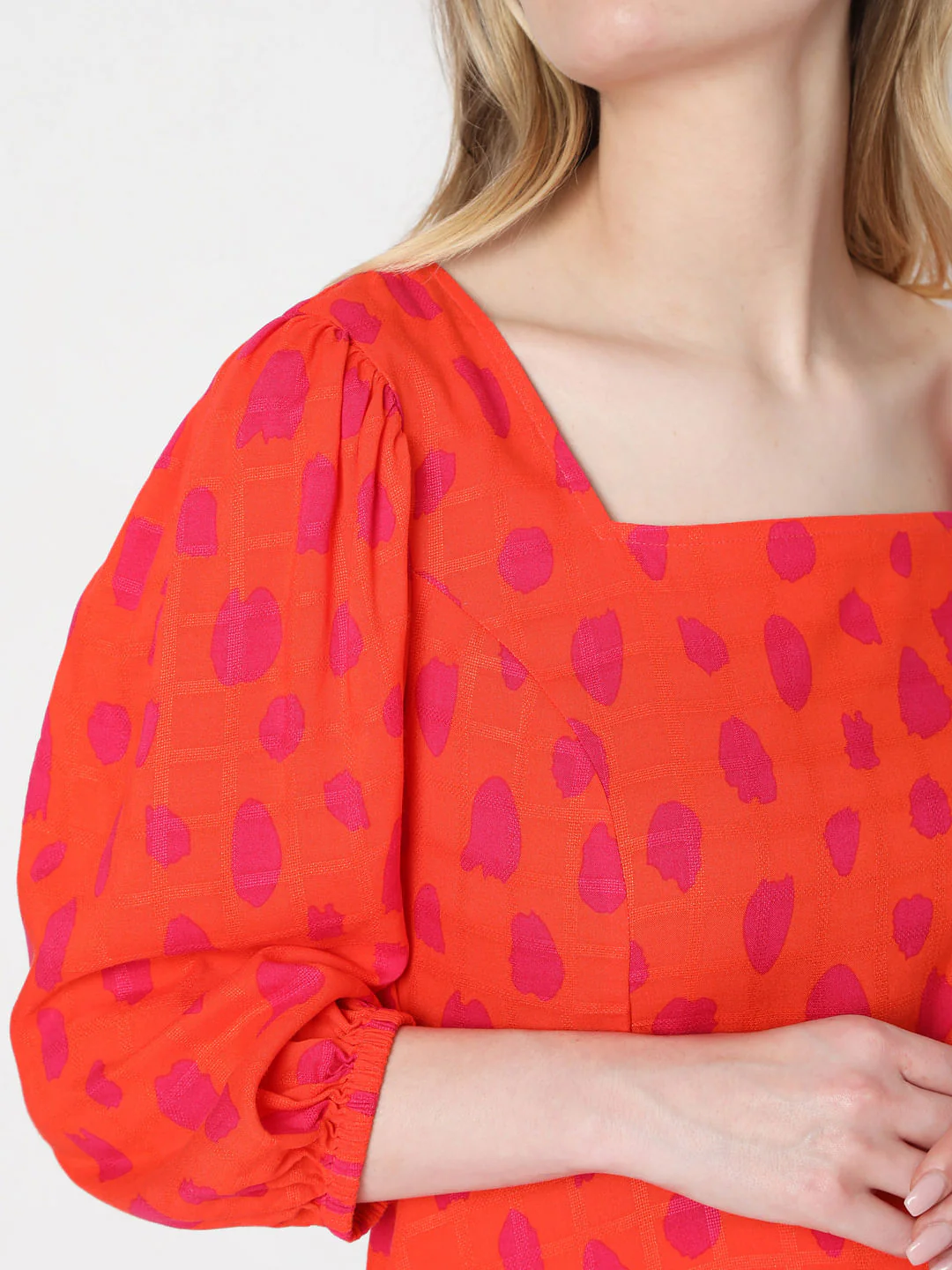 Red Abstract Print Top - Image 6