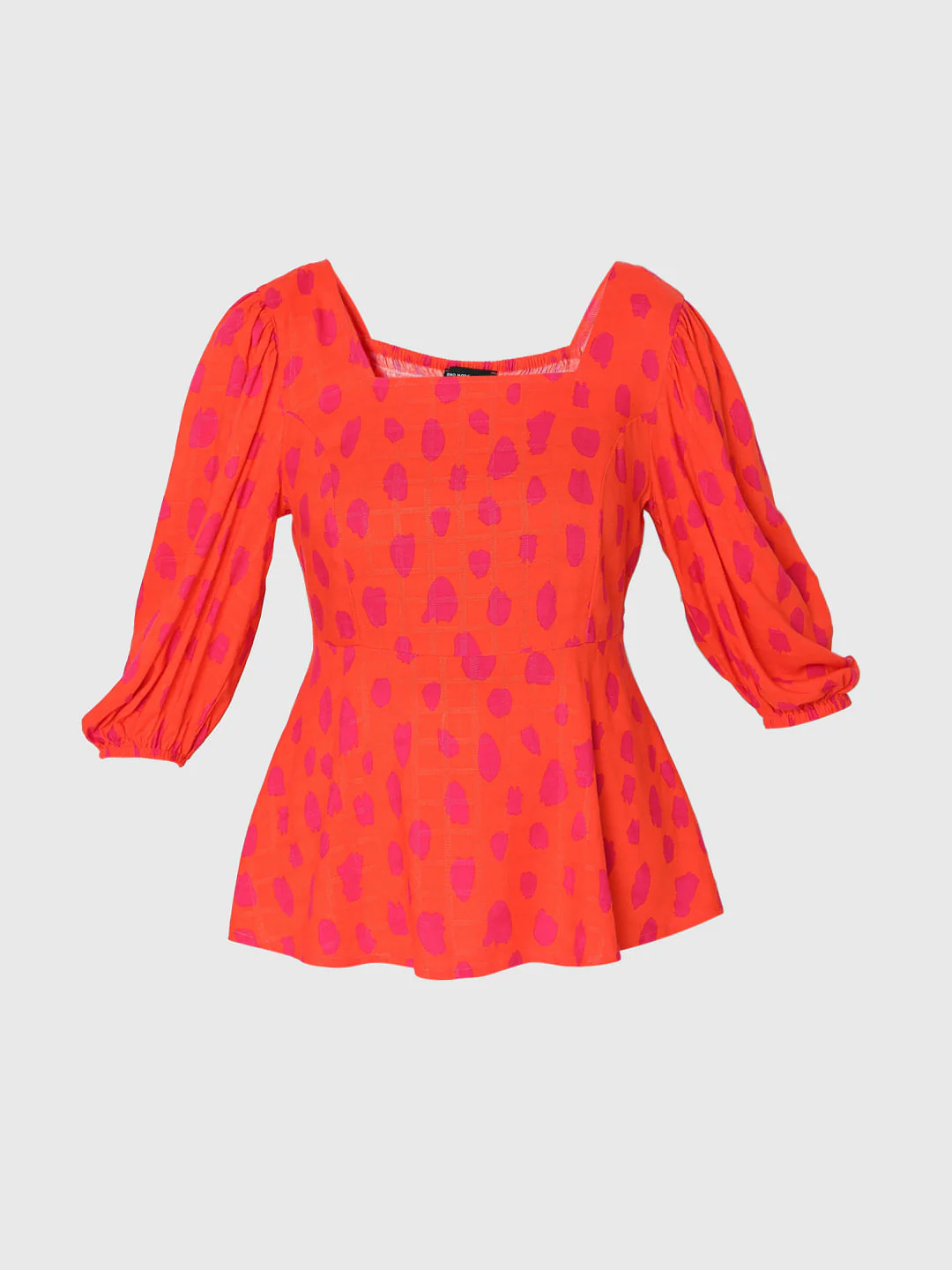 Red Abstract Print Top - Image 7
