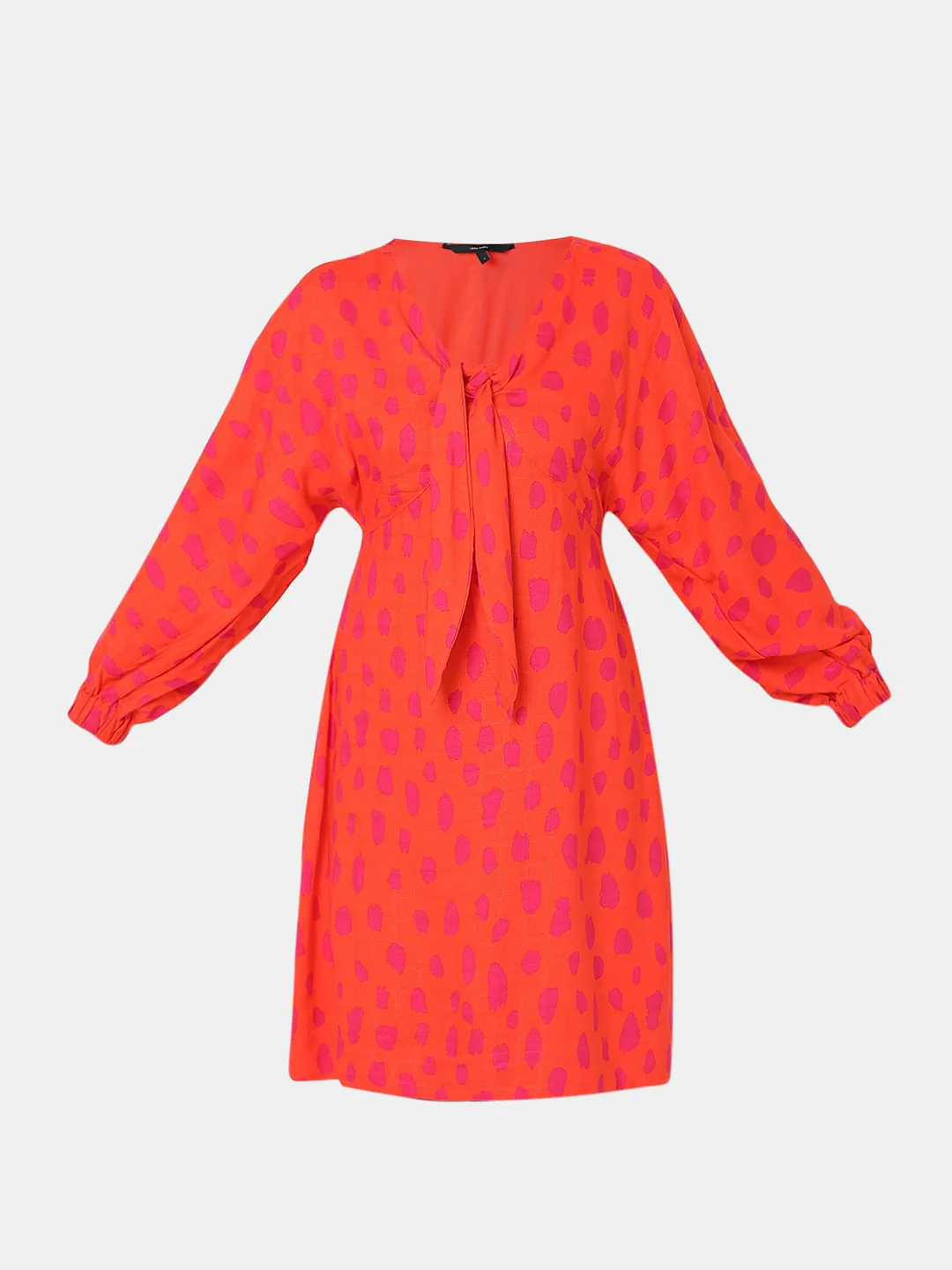 Red Polka Dot Print Shift Dress - Image 7