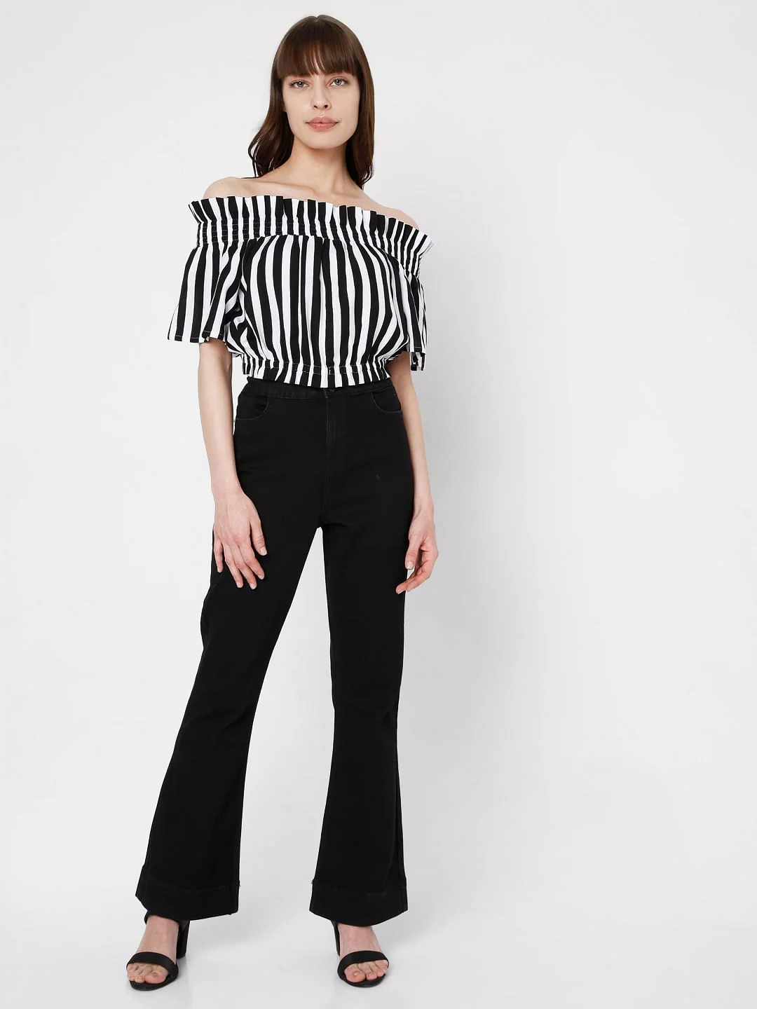 Black & White Vertical Stripe Top - Image 5