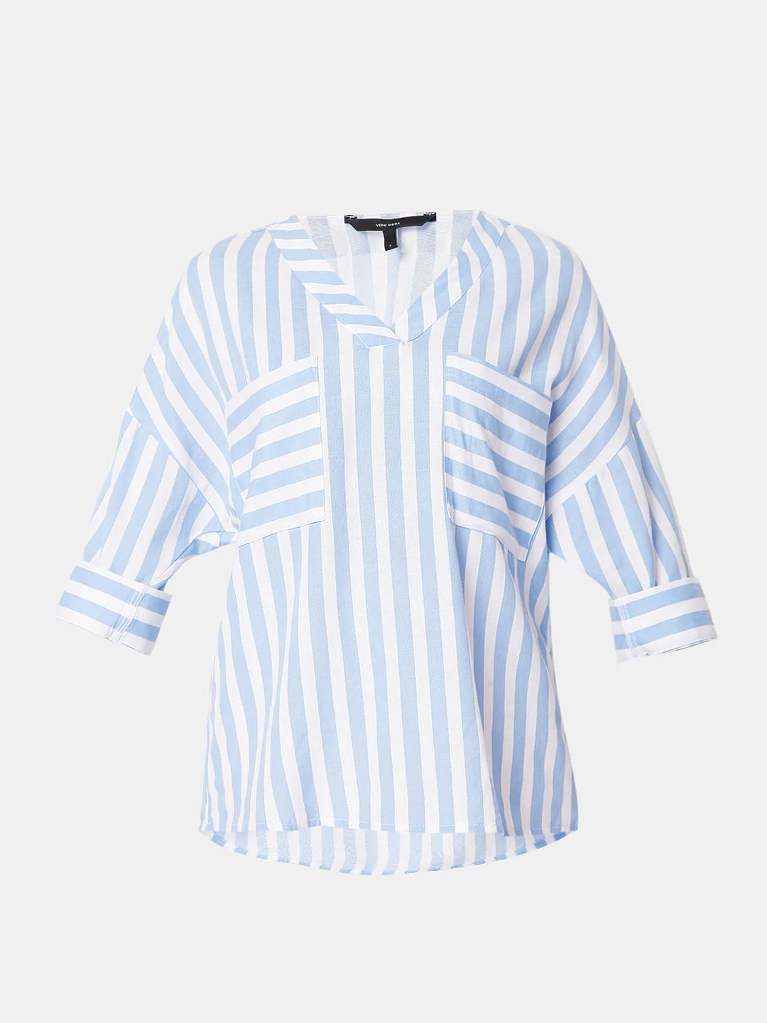 Blue Vertical Stripe Top - Image 7