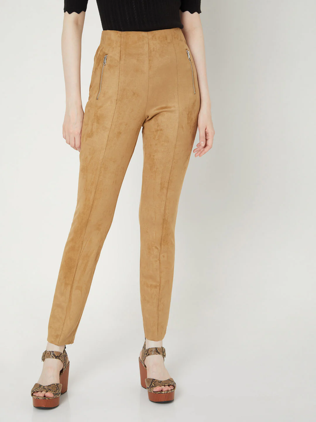 Tan Suede Pants - Image 2