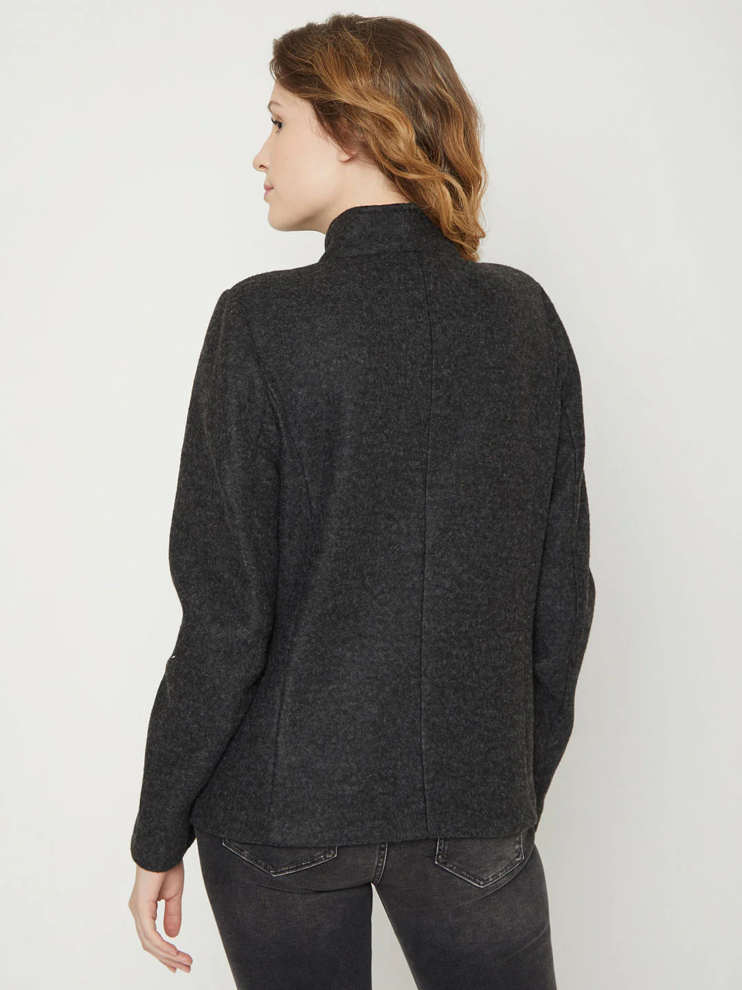 Dark Grey Overlap Jacket - Image 4