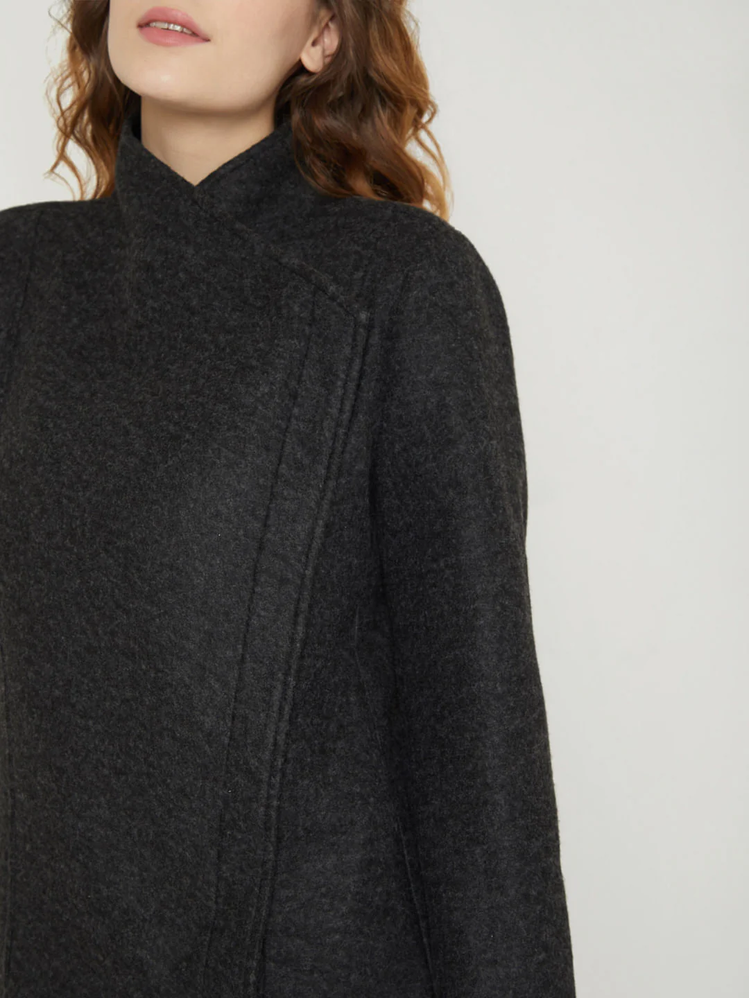 Dark Grey Overlap Jacket - Image 6