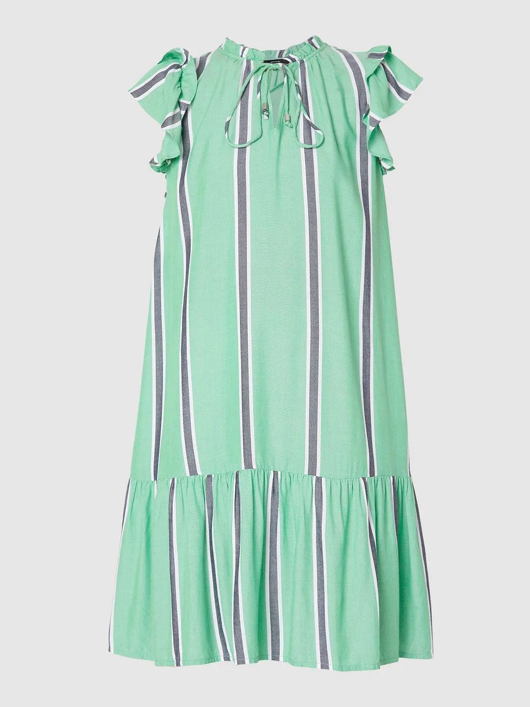 Green Striped Shift Dress - Image 7