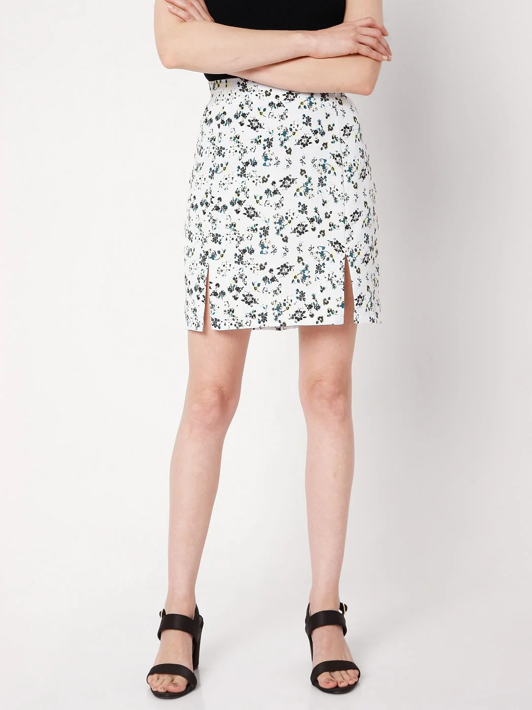 Blue Floral Co-Ord Skirt - Image 2