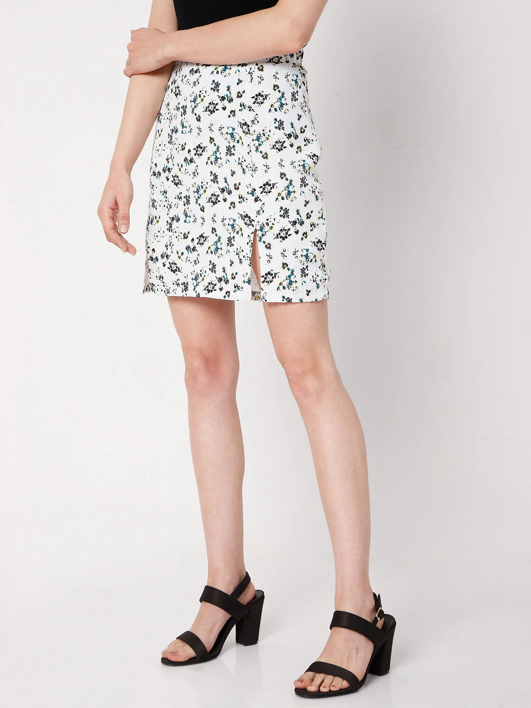 Blue Floral Co-Ord Skirt - Image 3