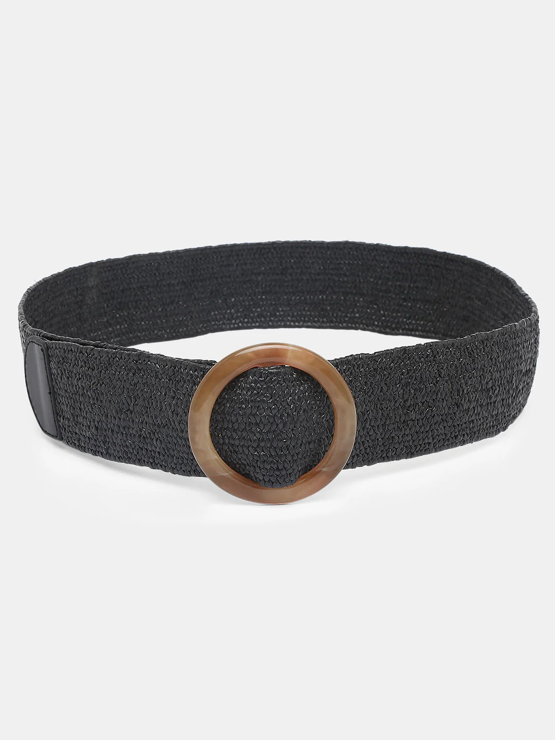 Black Woven Elasticated Belt - Image 3