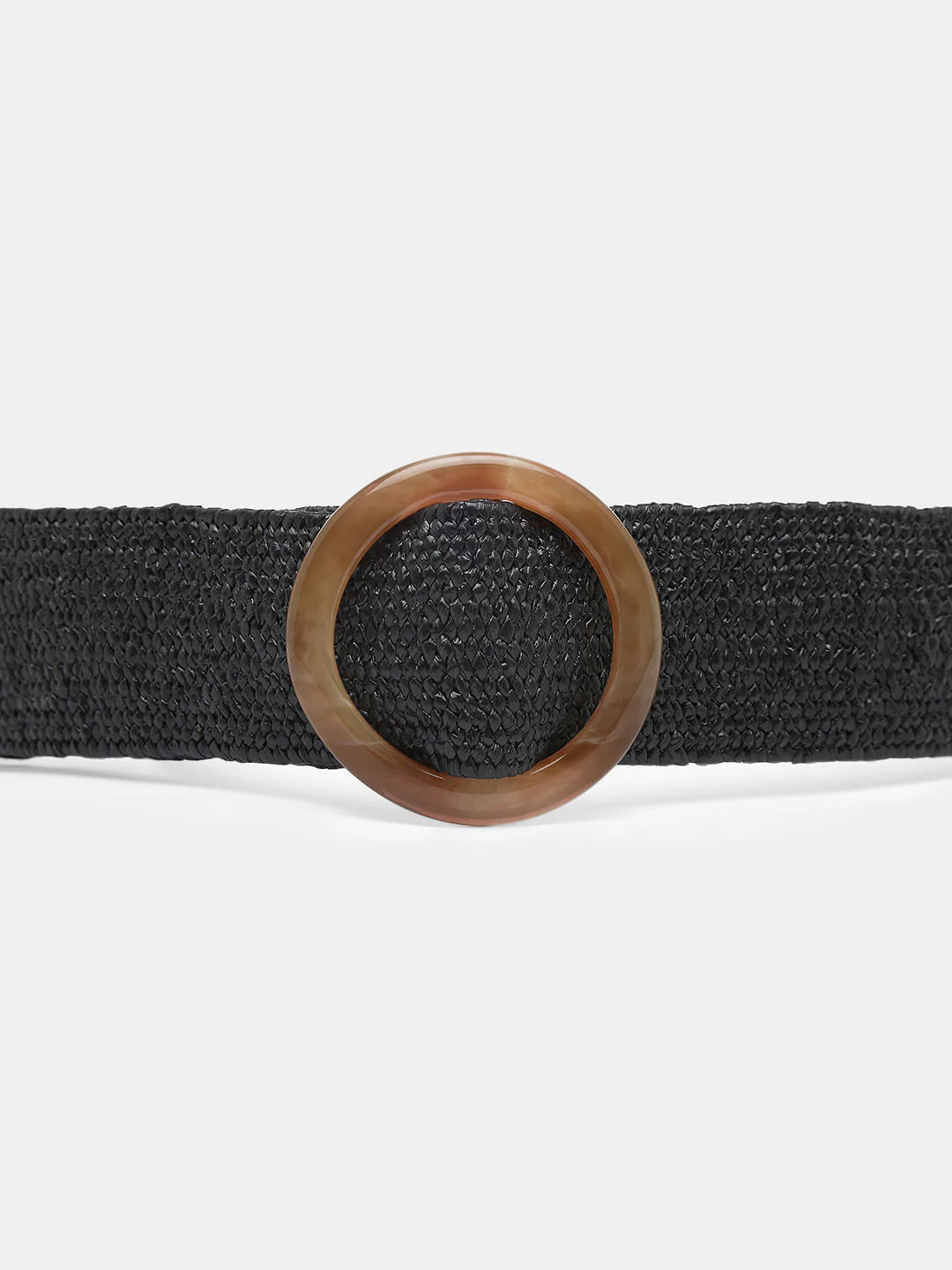 Black Woven Elasticated Belt - Image 4
